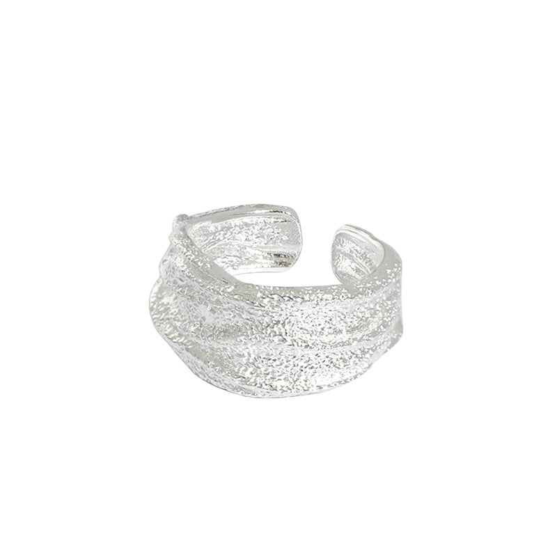 Holiday Irregular Wide 925 Sterling Silver Adjustable Ring