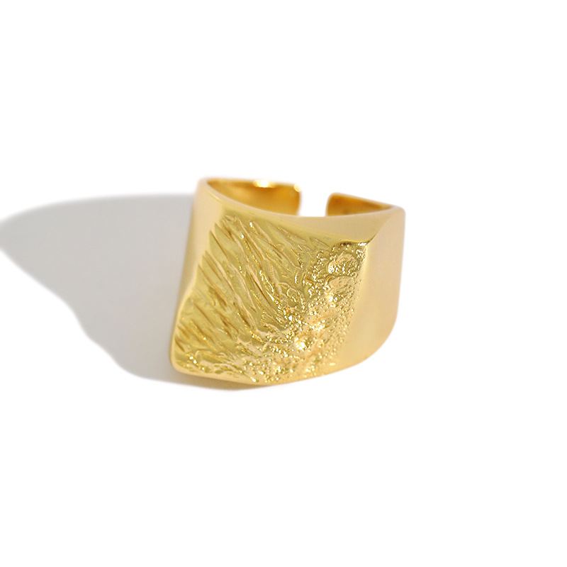 Irregular Geometry 925 Sterling Silver Adjustable Ring
