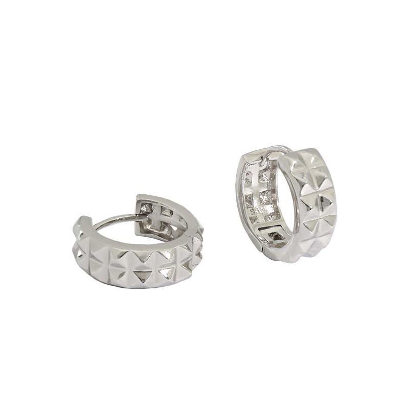 Fashion Gear 925 Sterling Silver Huggie Hoop Earrings