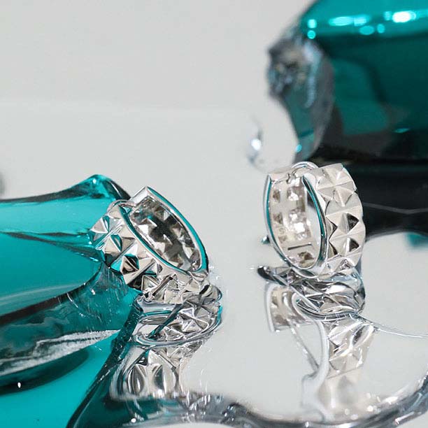 Fashion Gear 925 Sterling Silver Huggie Hoop Earrings