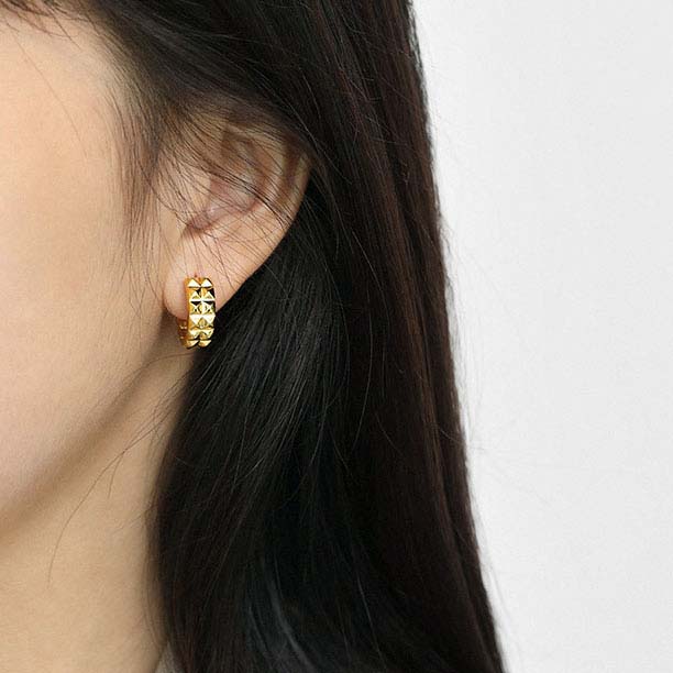 Fashion Gear 925 Sterling Silver Huggie Hoop Earrings