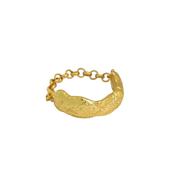 Fashion Irregular Chain Texture 925 Sterling Silver Ring