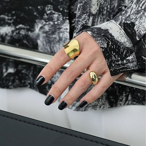 Simple Drop Gloss 925 Sterling Silver Adjustable Ring