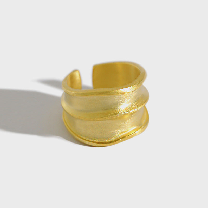 Minimalism Wide 925 Sterling Silver Adjustable Ring
