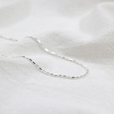 Simple New Geometry Irregular Tube 925 Sterling Silver Necklace