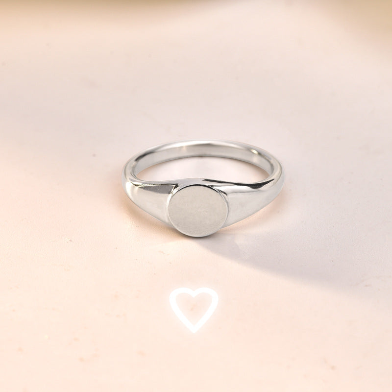 Gift Hollow Love Heart Projection 925 Sterling Silver Adjustable Ring