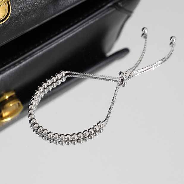 Simple Beads Gift 925 Sterling Silver Bracelet