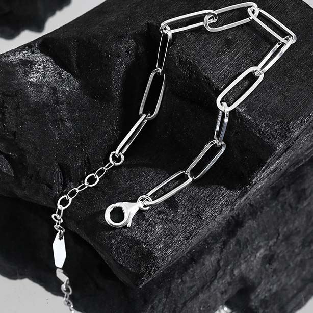 Holiday Hollow Chain 925 Sterling Silver Bracelet