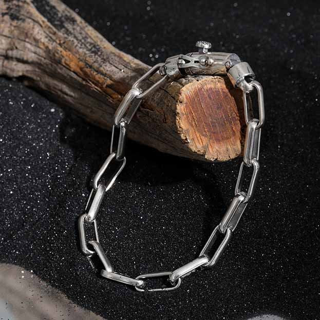 Vintage Hollow Chain 925 Sterling Silver Bracelet