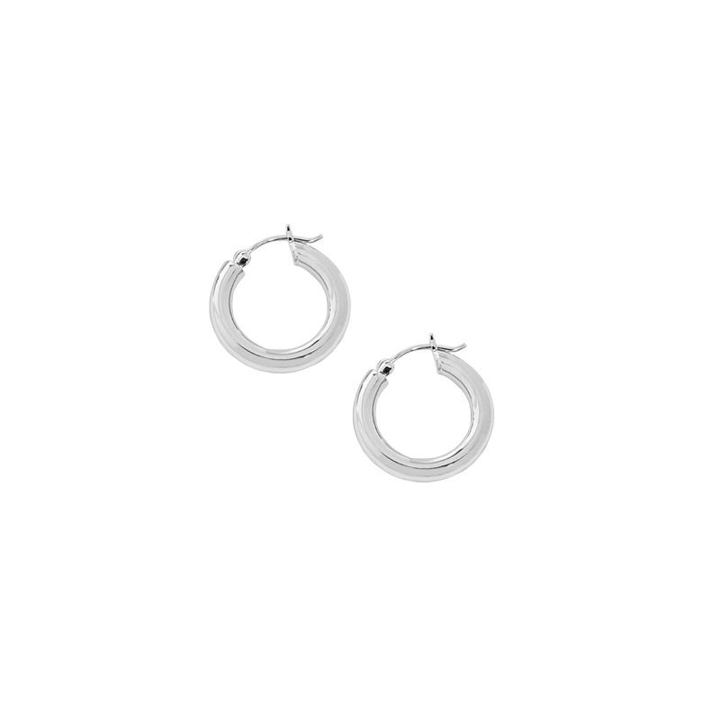 Minimalism Geometry Mini Circles 925 Sterling Silver Huggie Hoop Earrings