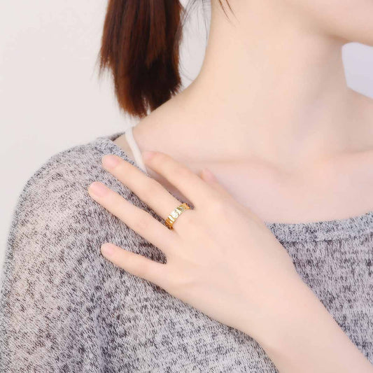 Simple Asymmetric Concave Convex 925 Sterling Silver Adjustable Ring